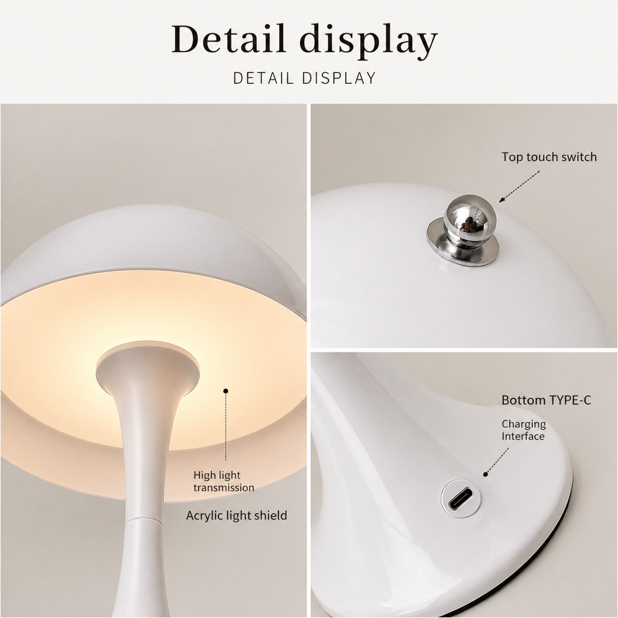 Nordic Minimalist Mushroom Lamp